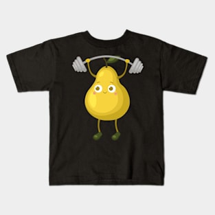 Pear with Barbell Kids T-Shirt
